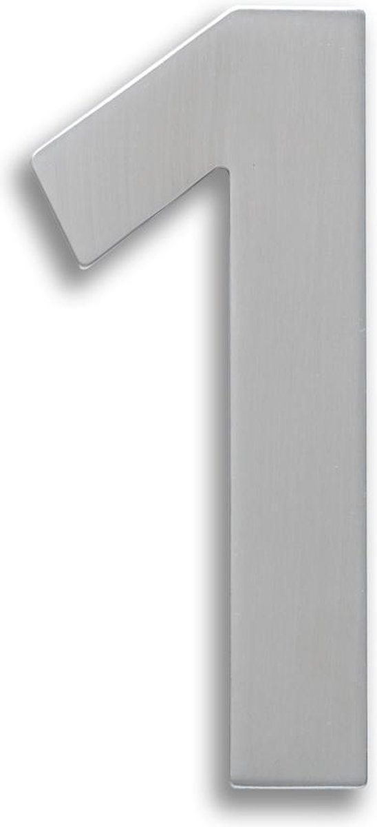 Xaptovi Huisnummer 1 Materiaal: RVS - Hoogte: 15cm - Kleur: RVS