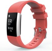 Siliconen Bandje - Small - Geschikt voor Fitbit Charge 2 - Koraal Kleurig