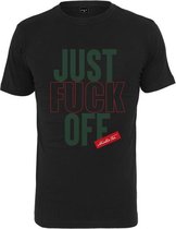 Mister tee fuck off t-shirt in kleur zwart maat M