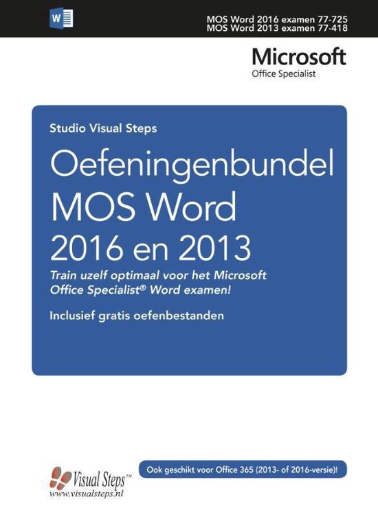 Oefeningenbundel MOS Word 2016 en 2013 - cover