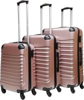 Trimix 3 delige ABS Kofferset - Rosé Goud