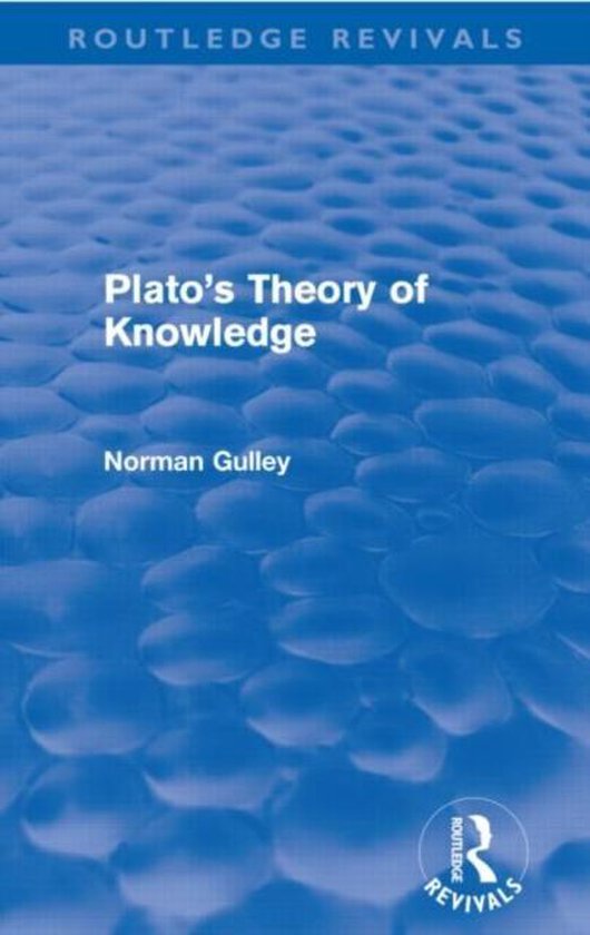 Plato's Theory of Knowledge, Norman Gulley 9780415635875 Boeken