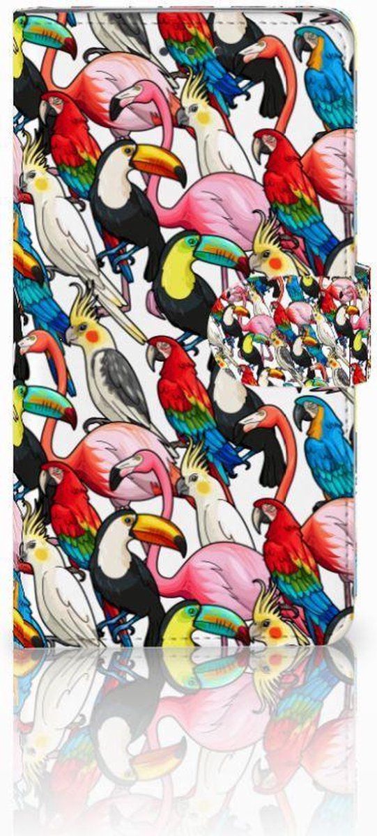 Samsung Galaxy J7 2016 Telefoonhoesje met Pasjes Birds