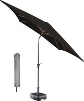 Kopu® vierkante parasol Altea 230x230 cm met hoes - Black