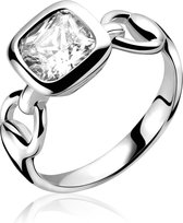 ZINZI zilveren ring wit ZIR994