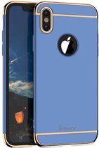iPaky 3-in-1 Hardcase iPhone X - Blauw/Goud