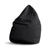 Lumaland - Luxe XL PLUS zitzak - stijlvolle beanbag met 220L volume - extra stevige naden - verkrijgbaar in verschillende kleuren - Zwart