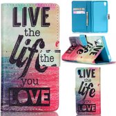 iCarer Live the life wallet case hoesje Sony Xperia Z5 Compact