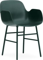 Normann Copenhagen Form Armchair Stoel Met Stalen Onderstel Groen