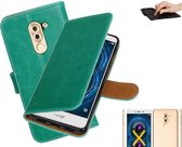 MP Case groen vintage look hoesje voor Huawei Honor 6X 2016 book case