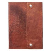 Journals Classic Full Grain Genuine Leather W/Buttons Brown