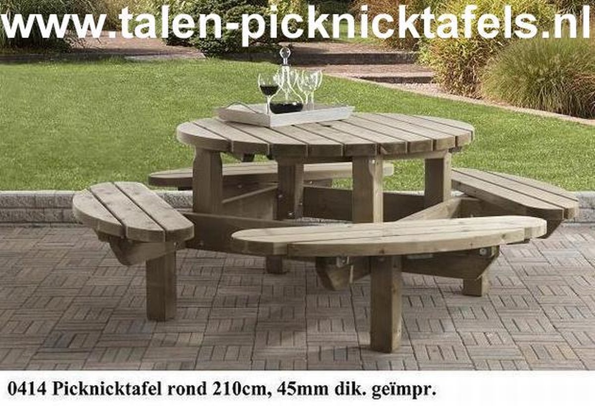 - Picknicktafel 8 - Vuren - 210 cm | bol.com