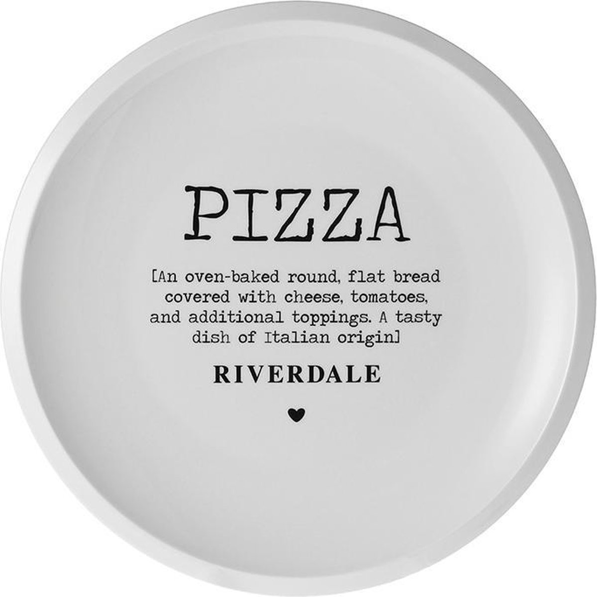 Woedend pen oosters Riverdale - Pizzabord - Love - Wit - 32 cm AB | bol.com