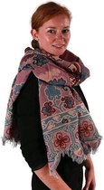 Kasjmier Wollen Dames Sjaal - 180 x 70 cm - Oudroze