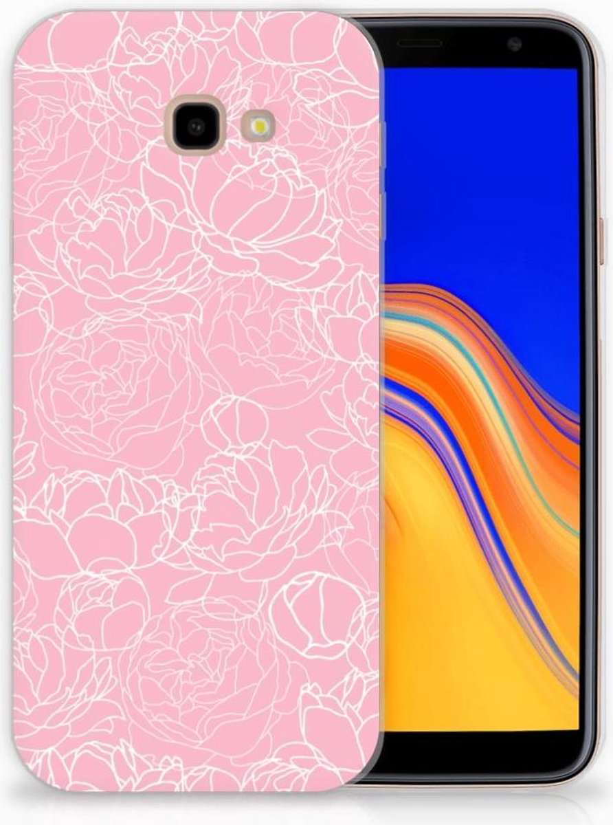 Samsung Galaxy J4 Plus (2018) TPU Case White Flowers