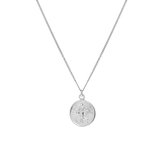 Zilveren ketting&hanger munt Bali