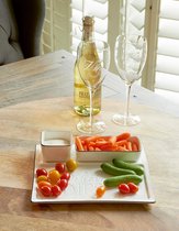 Riviera Maison Delicious Dips Plate - Serveerschaal - Wit - Porselein