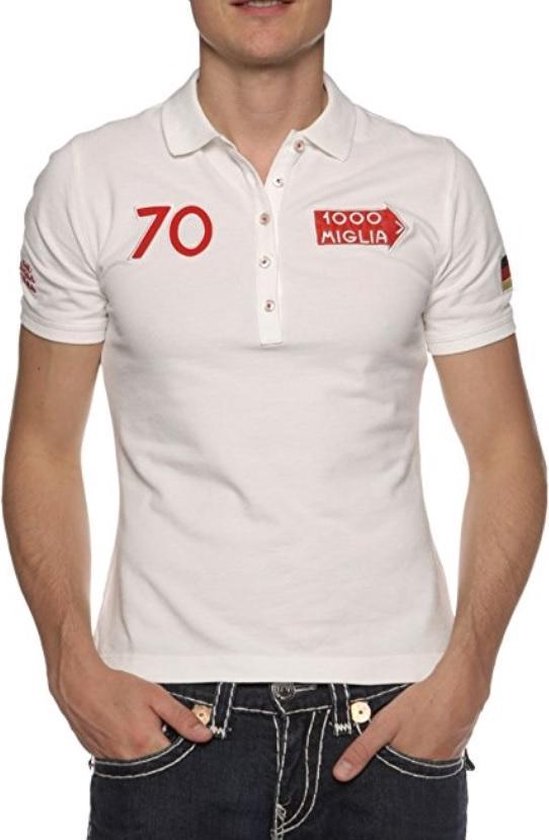 Lil bijgeloof Onzuiver State of Art Heren Polo - Miglia- Wit- S | bol.com