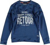 Retour blauwe sweater Maat - 92