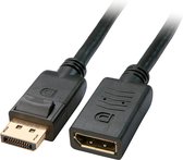 LINDY DisplayPort Aansluitkabel 2.00 m 41624 Zwart [1x DisplayPort stekker - 1x DisplayPort bus]