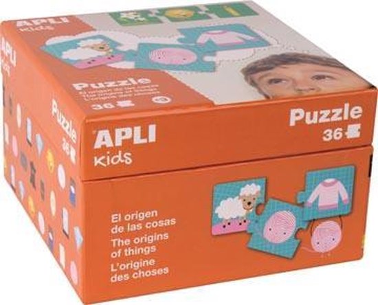 Apli Kids puzzel "Dingen", doos met 36 puzzelstukken