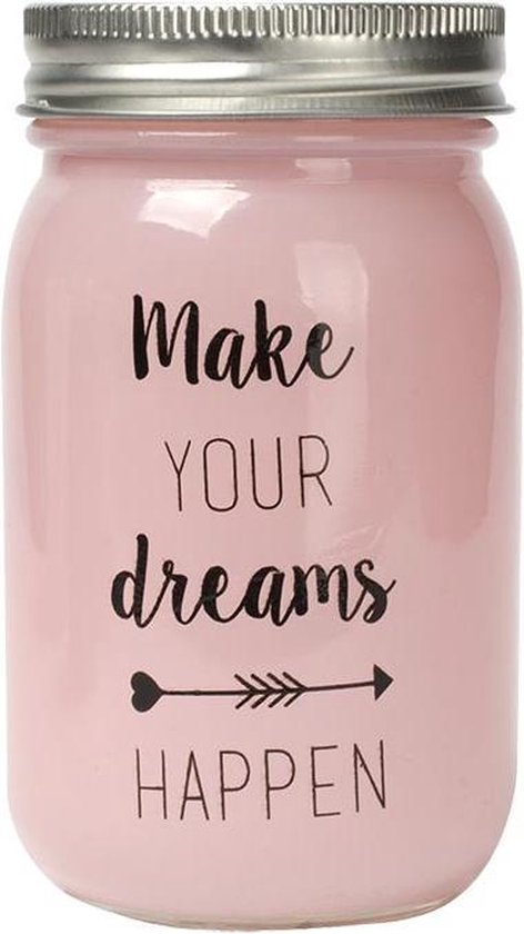 Glazen spaarpot "Make your dreams happen" | bol.com
