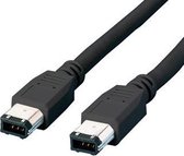 Equip 128060 1.8m 6-p 4-p Zwart firewire-kabel
