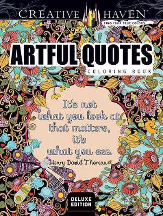 Creative Haven Deluxe Edition Artful Quotes Coloring Book, Lindsey