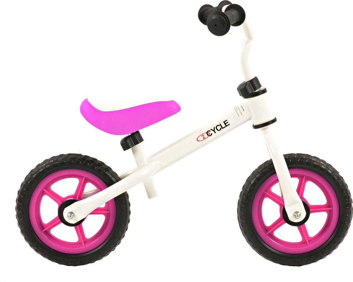 Bol.com 2Cycle Loopfiets - Wit-Roze aanbieding