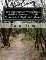 200 Subtraction Worksheets (with Answers) - 1 Digit Minuend, 1 Digit Subtrahend