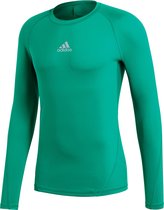 Adidas Alphaskin Shirt Lange Mouw - Groen | Maat: XL
