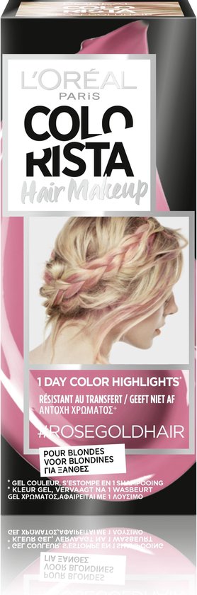 Ontevreden badminton Tante L'Oréal Paris Colorista Hair Makeup - Rosegold - 1 Dag Haarkleuring |  bol.com