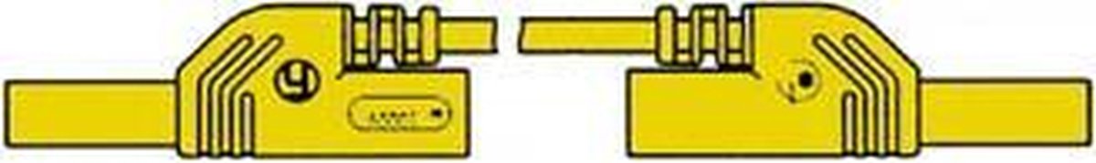 CONTACT PROTECTED INJECTION-MOULDED MEASURING LEAD 4mm 25cm / YELLOW (MLB-SH/WS 25/1) (HM0431S25A)