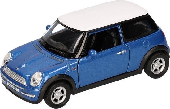 Speelgoed blauwe Mini Cooper auto 12 cm | bol.com