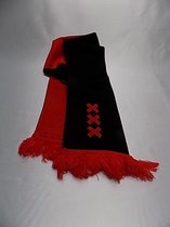 Sjaal Amsterdam XXX zwart rood