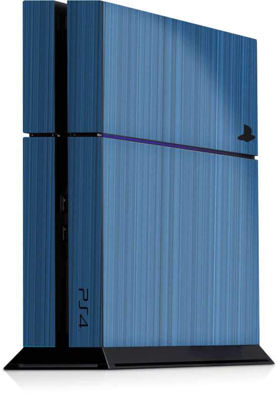 Playstation 4 Console Skin Brushed Blauw Sticker