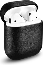 iCarer - Nappa Etui voor Apple AirPods - Zwart