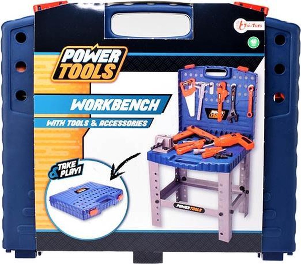 Toi-toys Werkbank In Koffer Power Tools 15 Cm Blauw | bol.com