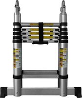 Telescoop vouwladder 4.4 meter met stabilisatiebalk-EU veiligheidskeurmerk