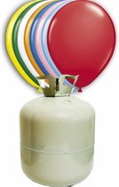 Helium Tank 50 (inclusief 50 ballonnen en lint) - Zilvergrijs