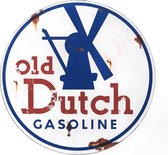 Signs-USA Old Dutch - gasoline - 70 cm rond - retro wandbord