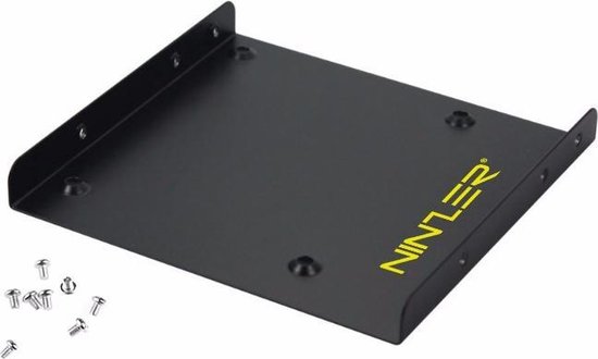 Ninzer 2,5 inch HDD/SSD naar 3,5 inch bay Bracket - SSD Beugel - Inclusief Schroeven - Ninzer