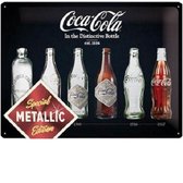 Coca Cola Bottle Metalen wandbord in reliëf 30x40 cm