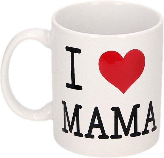 Bondgenoot Gaan Kauwgom I Love Mama beker/ mok - 300 ml - moederdag cadeau | bol.com
