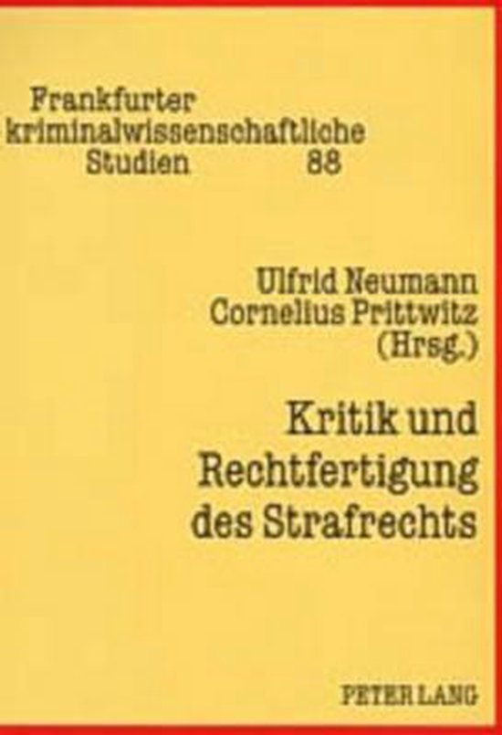 Kritik und Rechtfertigung des Strafrechts - cover