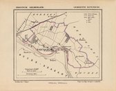 Historische kaart, plattegrond van gemeente Batenburg in Gelderland uit 1867 door Kuyper van Kaartcadeau.com