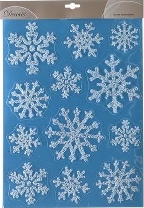 Kerst sneeuwvlokken plaatjes x 40 cm - Raamdecoratie kerst Kinder... | bol.com