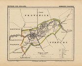 Historische kaart, plattegrond van gemeente Woerden in Zuid Holland uit 1867 door Kuyper van Kaartcadeau.com