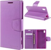 Goospery Sonata Leather case hoesje Sony Xperia Z5 paars