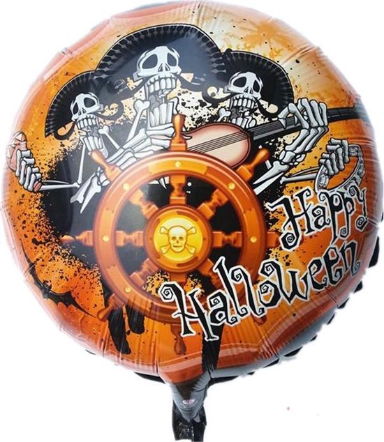 Folieballon Happy Halloween Skelet